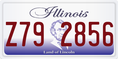IL license plate Z792856