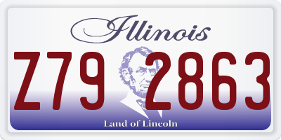 IL license plate Z792863