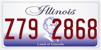 IL license plate Z792868