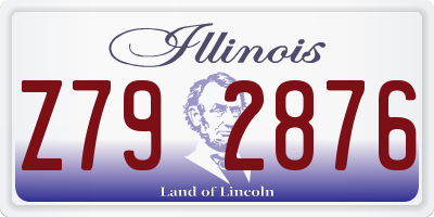 IL license plate Z792876