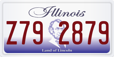 IL license plate Z792879