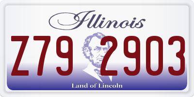 IL license plate Z792903