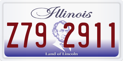 IL license plate Z792911