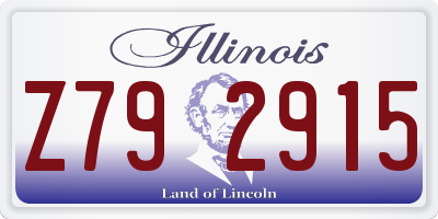 IL license plate Z792915