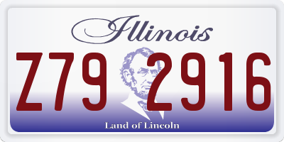 IL license plate Z792916