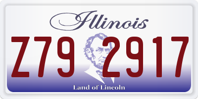 IL license plate Z792917