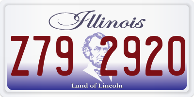 IL license plate Z792920