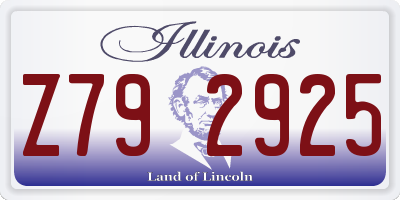IL license plate Z792925