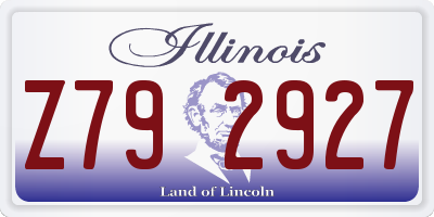 IL license plate Z792927