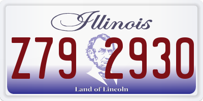 IL license plate Z792930