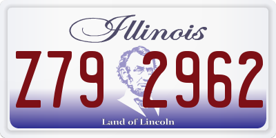 IL license plate Z792962
