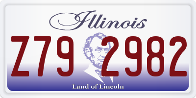 IL license plate Z792982