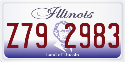 IL license plate Z792983