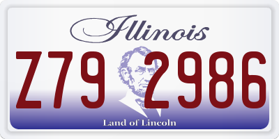 IL license plate Z792986