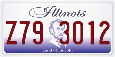 IL license plate Z793012