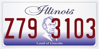 IL license plate Z793103