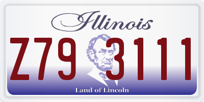 IL license plate Z793111