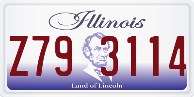 IL license plate Z793114