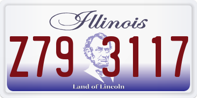 IL license plate Z793117