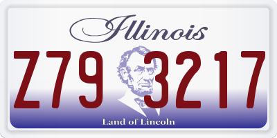 IL license plate Z793217