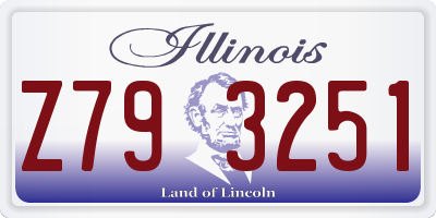 IL license plate Z793251