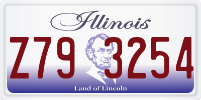 IL license plate Z793254
