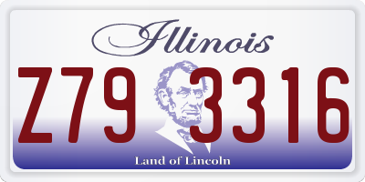 IL license plate Z793316