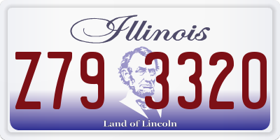 IL license plate Z793320