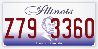 IL license plate Z793360