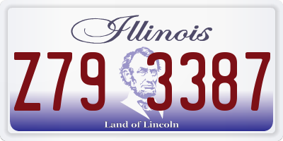 IL license plate Z793387