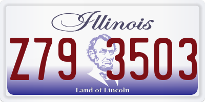 IL license plate Z793503
