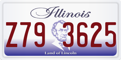 IL license plate Z793625