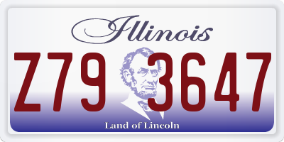 IL license plate Z793647