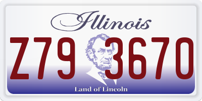 IL license plate Z793670