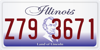 IL license plate Z793671