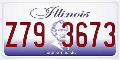 IL license plate Z793673