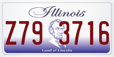 IL license plate Z793716