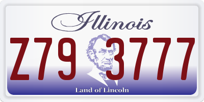 IL license plate Z793777
