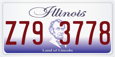 IL license plate Z793778