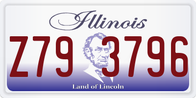 IL license plate Z793796