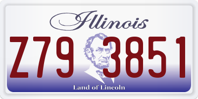 IL license plate Z793851