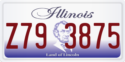 IL license plate Z793875