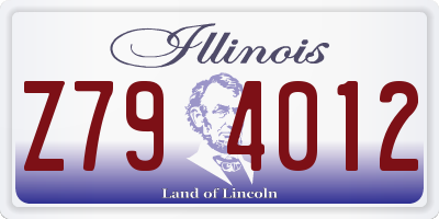 IL license plate Z794012