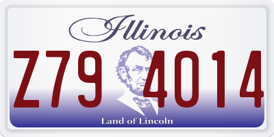 IL license plate Z794014