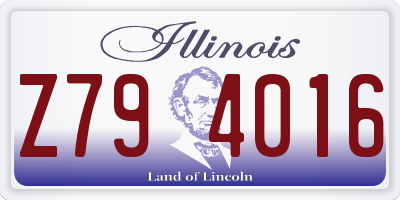 IL license plate Z794016