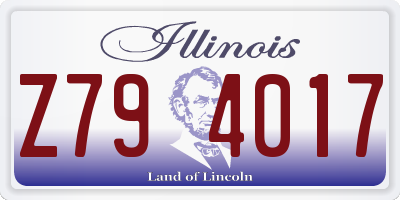 IL license plate Z794017