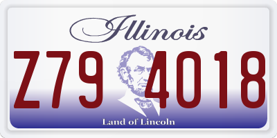 IL license plate Z794018