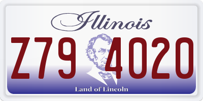 IL license plate Z794020