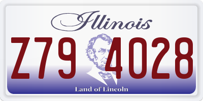 IL license plate Z794028