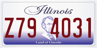 IL license plate Z794031